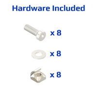 40-130-1SS MODULAR SOLUTIONS GUSSET BRACKET 90MM X 90MM WITH STAINLESS STEEL HARDWARE REINFORCEMENT ANGLE